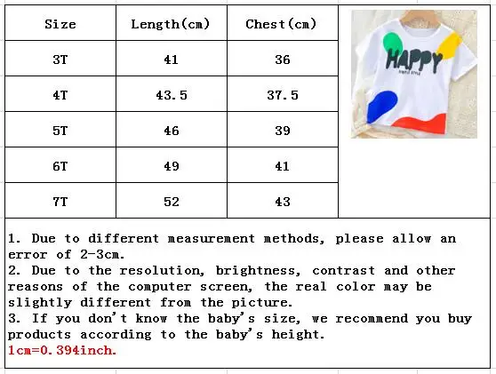 

Summer Fashion Girl Boy T-shirt Cartoon Print Casual Children Baby Tops Korean Funny Cute Kids T-shirt Letter Boy Girl Clothes