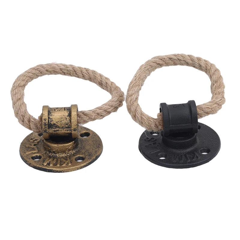 

Винтажная вешалка для полотенец, настенный держатель для полотенец в индустриальном стиле, железная веревка из пеньковой веревки, украшени...