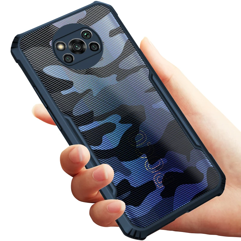 Чехол для Xiaomi Poco X3 Pro камуфляжный акриловый ударопрочный чехол из поликарбоната и
