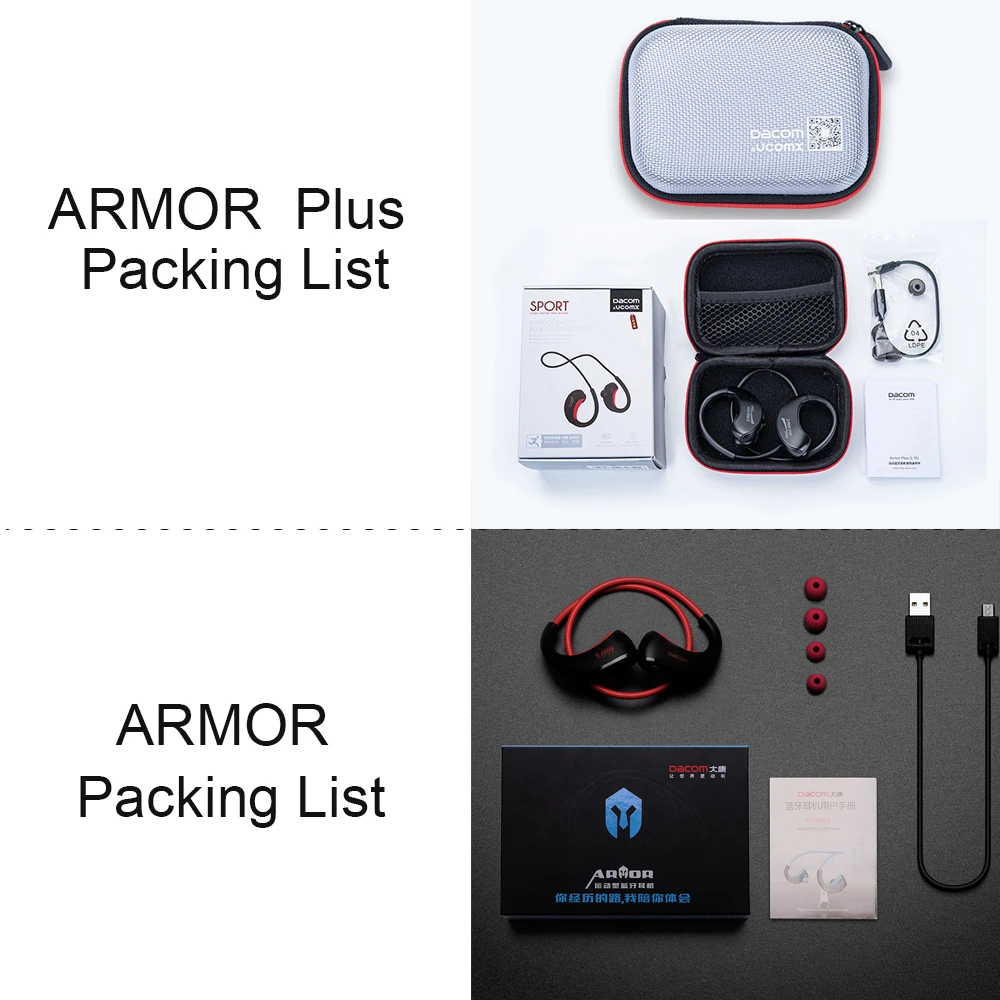 Dacom ARMOR водонепроницаемые спортивные беспроводные наушники для бега, Bluetooth наушники, гарнитура, наушники для телефонов с микрофоном громкой связи