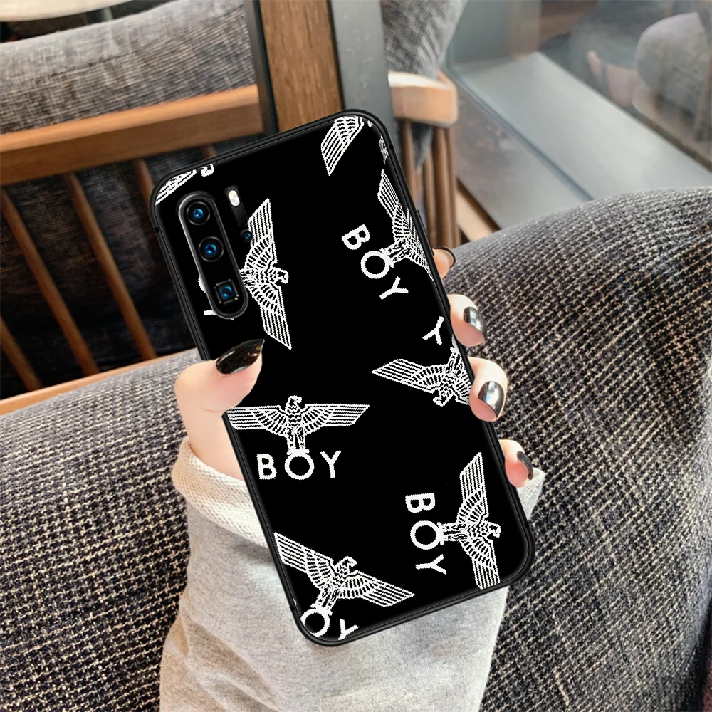 

Fashion brand Boy London Phone Case For Huawei P Mate 10 20 30 40 Lite Pro smart Z 2019 nova 5t Black Hoesjes Luxury Shell Trend