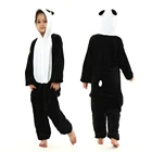Зимние фланелевые мягкие теплые панда Kigurumi пижамы с капюшоном с рисунками животных из мультфильмов для маленьких мальчиков, одежда для сна, комбинезон Единорог для девочки; дети, одежда для сна