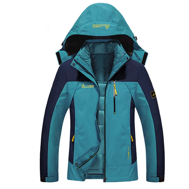 Зимние женские куртки из 2 предметов спортивные водонепроницаемые пальто с