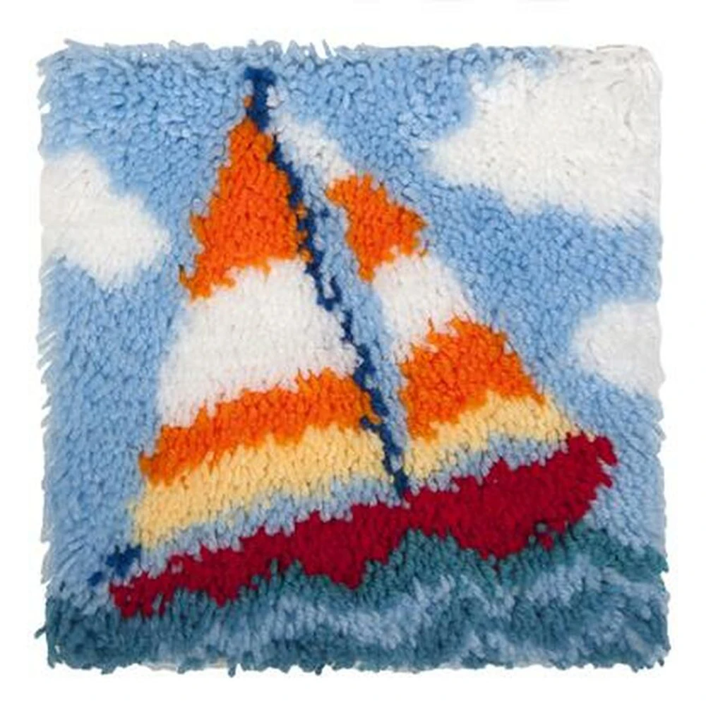 

Latch hook rug kits with Pre-Printed Pattern Carpet embroidery Sailboat Cross stitch kits do it yourself Home decoration