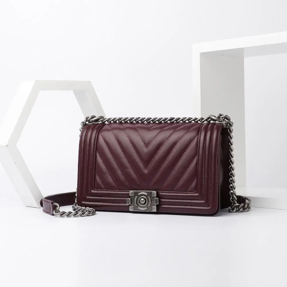 

free shipping 2020 the new style fashion and nice genuine leather sheepskin women one shoulder bag crossbody bag 3 color 25cm