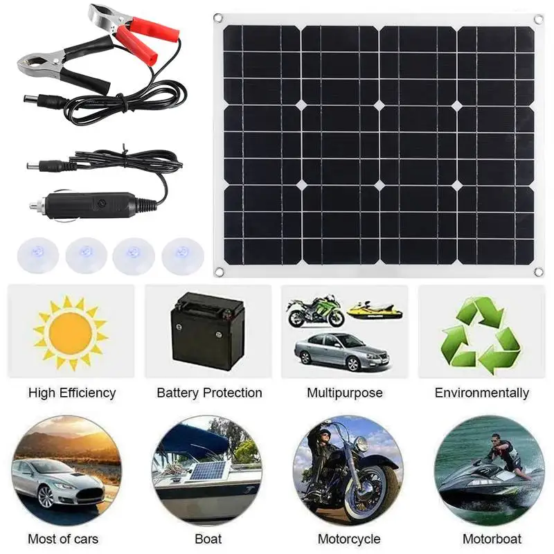 

100W 200W Solar Power System 1000W Inverter USB Kit Complete 10/20/30/40/50A Controller Solar Panel Car RV Battery Charger