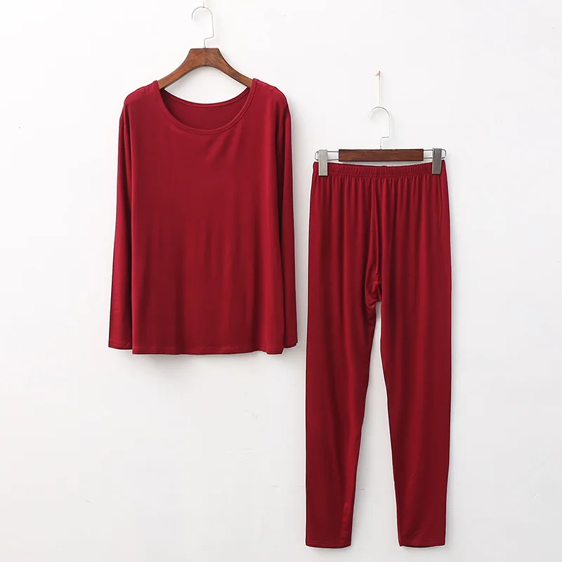 Women's Underwear Long Johns Big Plus Size 5XL Spring New Casual Set Modal Breathable Clothes For Ladies Body Suit Free Shipping