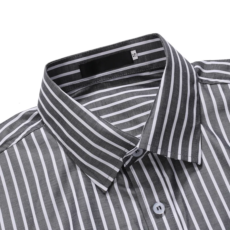 

Casual long sleeve shirt men Classic striped Male shirt Social Dress Shirts Business men's shirts for boys