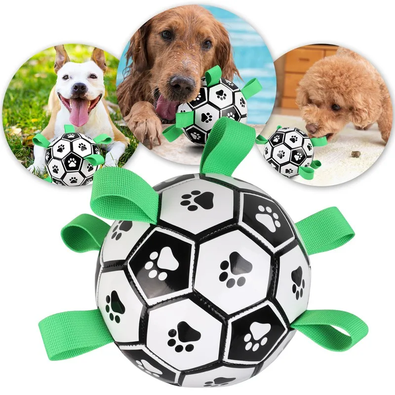 

Dog Toy lovely Paw Football Toys For Puppy large Dogs Outdoor training Interactive Pet Bite Chew Ball toys Soccer And Inflator