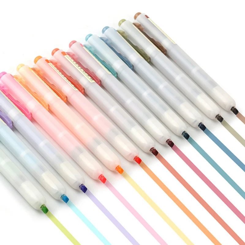 

Creative New High Capacity Double Highlighter Hand Account Marker Pen Drawing Pen Marcador Child Gift Office&School Supplies