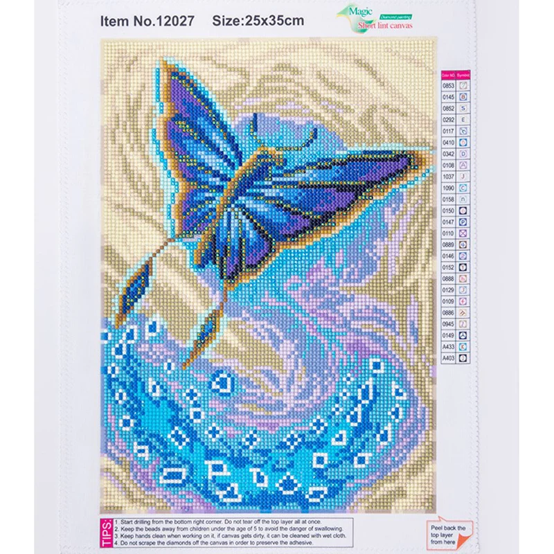 

Full diamond 5D DIY diamond painting exquisite colorful butterfly diamond painting rhinestone mosaic decoration