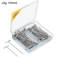 150pcs stainless steel t pins 38mm 51mm t shaped sewing pins for blocking knitting diy crafts modelling wig pins crocheting tool