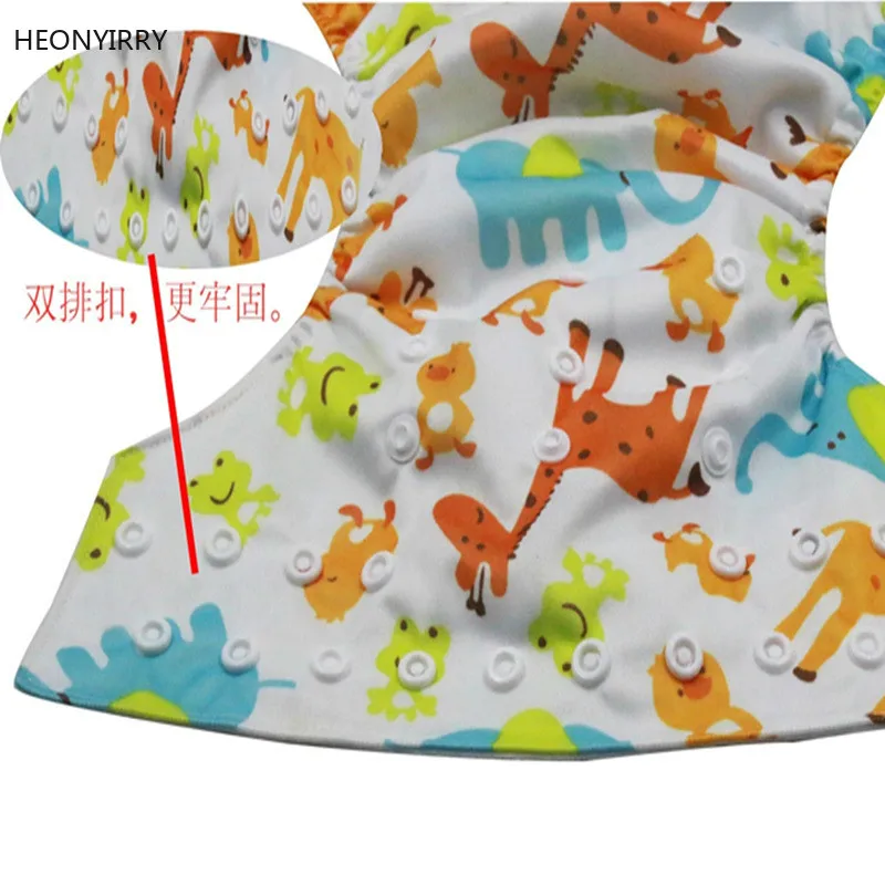 Детские подгузники с рисунком совы водонепроницаемые многоразовые тканевые 0-2