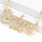 Индивидуальное ожерелье с именем и сердцем, персонализированное ожерелье с буквами, золотые подвески из нержавеющей стали, цепочка для женщин, ювелирные изделия, подарок