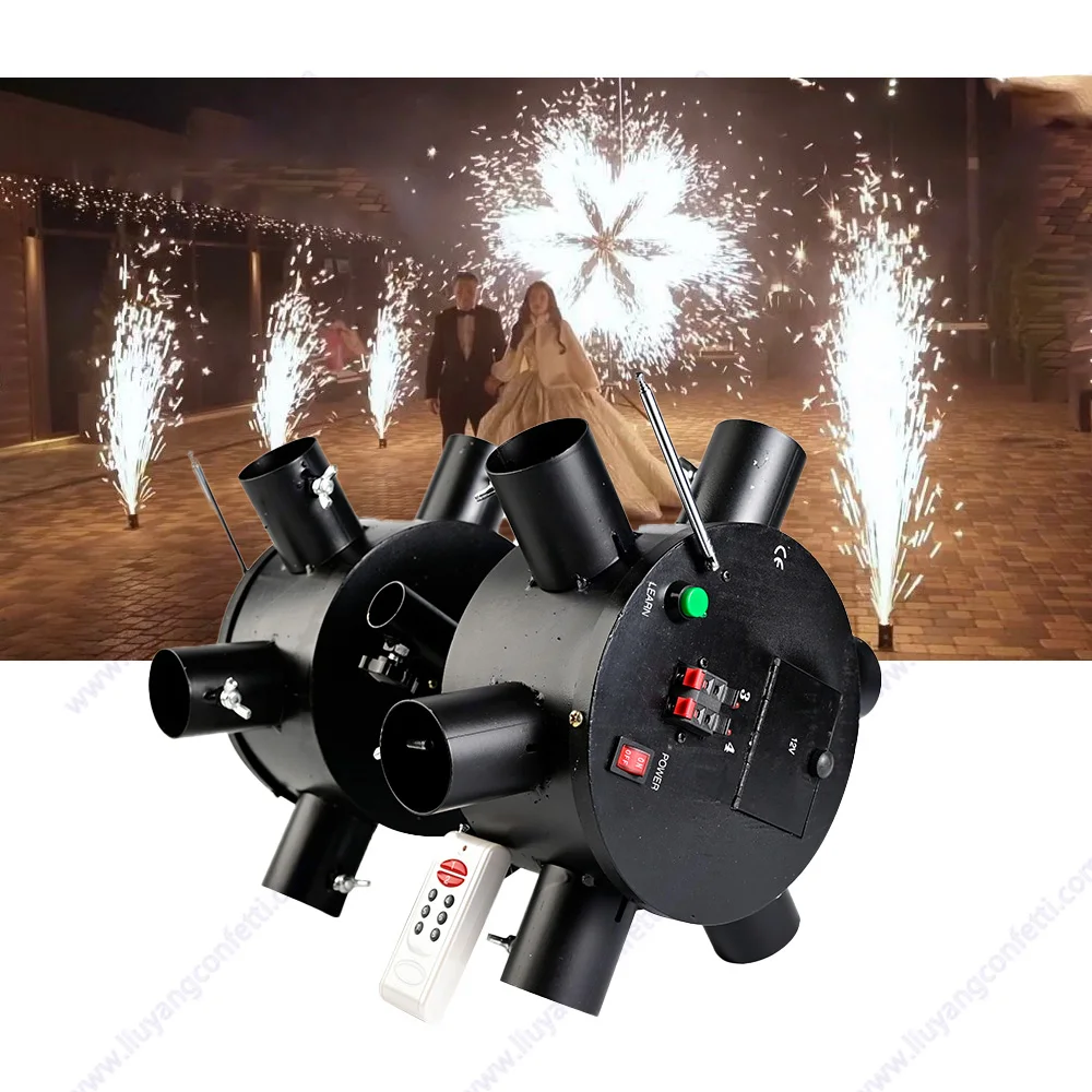 Дешево Пиротехника фейерверк холодный Пиро Бенгальский фонтан машина Волшебная электрическая ветряная мельница система обжига для свадьбы сцени...