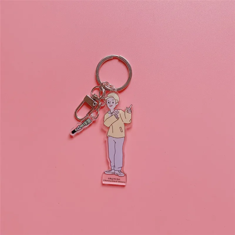 Bangtan мальчики мультфильм акриловый Jimin JIN SUGA JUNG KOOK Rap Monster стенд Рисунок Модель брелок для ключей сказать себя Декор J568