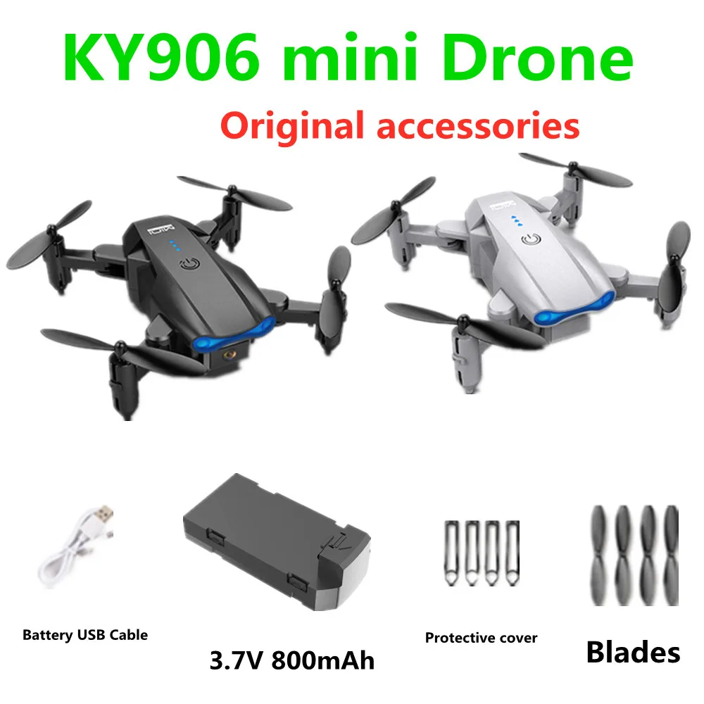 KY906 Mini Drone Original Accessories 3.7V 800Mah Battery Propeller Blade USB Charging Line For KY906 Quadcopter Spare Parts