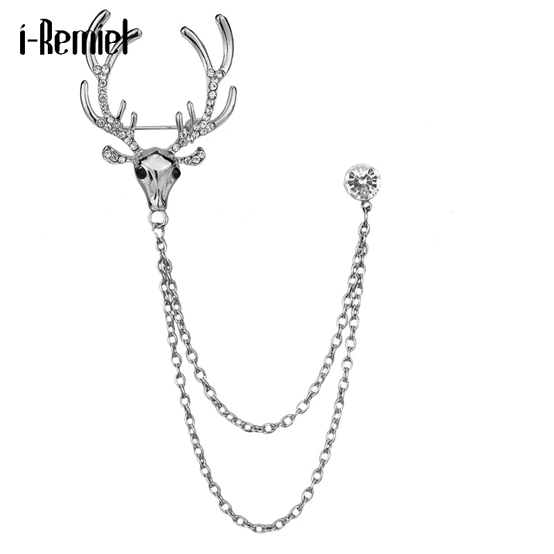 Мужские костюмы Броши с оленями металлический золотой цепочкой С бахромой