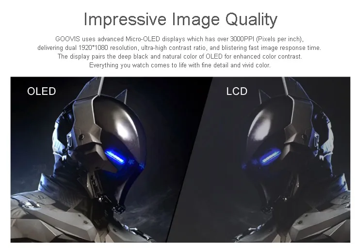 3D очки виртуальной реальности GOOVIS Pro гарнитура 3d с поддержкой 4K Blu Ray