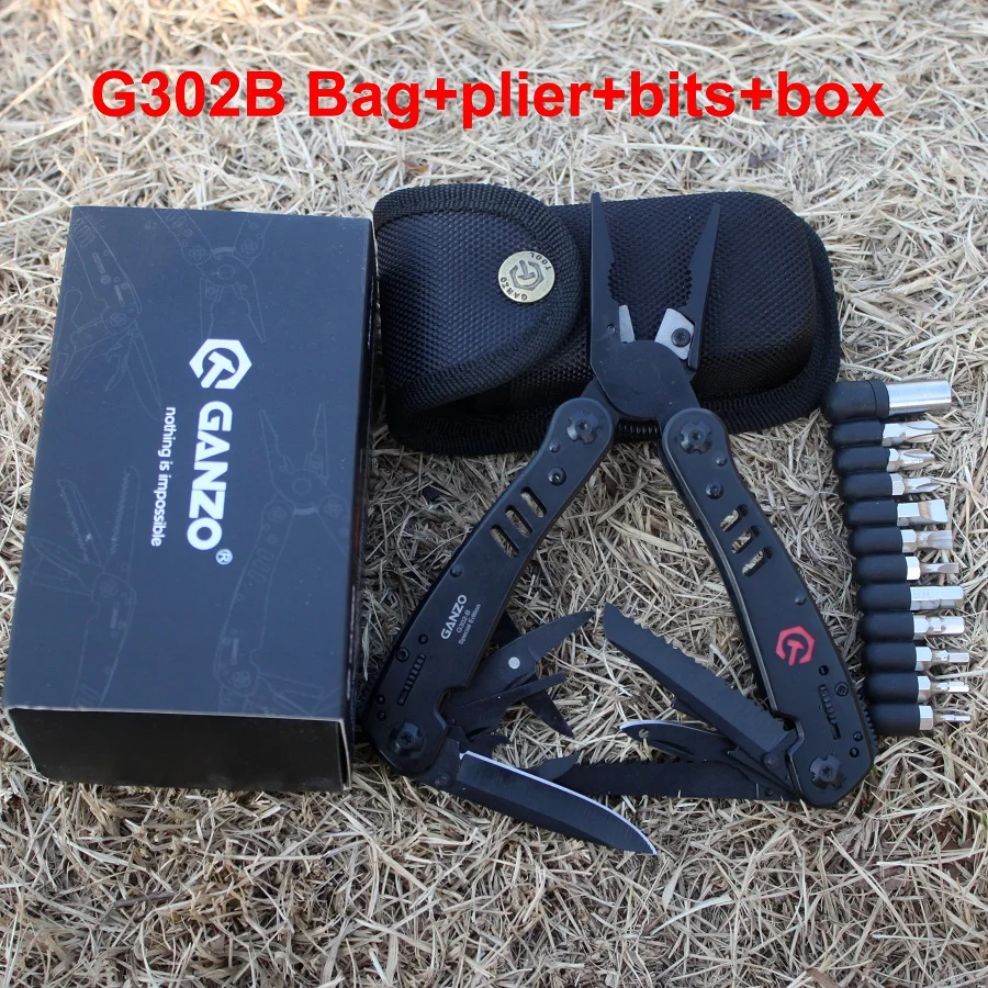 Ganzo инструмент нож мульти инструменты плоскогубцы G302B G302H Ganzo нож для выживания складные плоскогубцы Повседневная Экипировка многофункциональные инструменты плоскогубцы для кемпинга