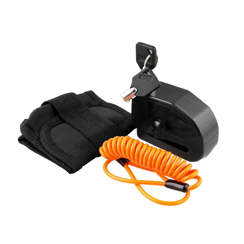 

Waterproof motorcycle alarm lock bike lock security anti-theft lock moto disc brake lock +bag+Reminder rope