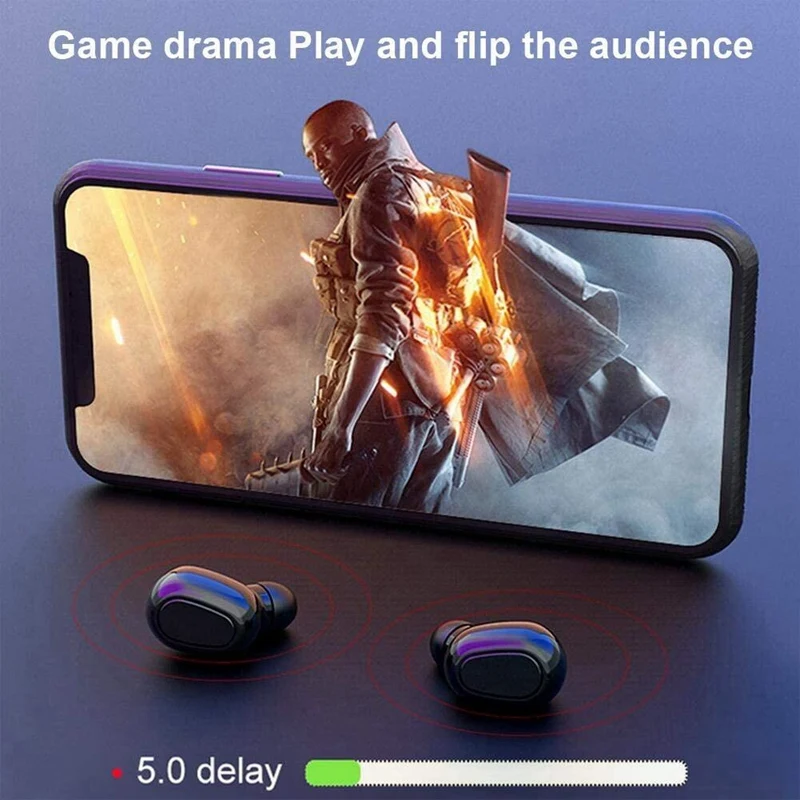 L21 TWS Bluetooth Headset Binaural 5.0 HD Call Stereo Wireless For Gym Running Sports Android/IO | Электроника