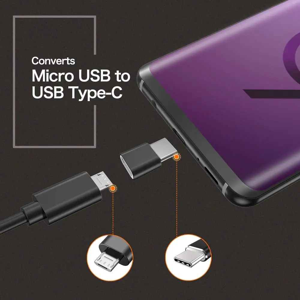 10 шт. адаптер USB Type C (папа) Micro (мама)|Зарядные устройства для телефонов| |