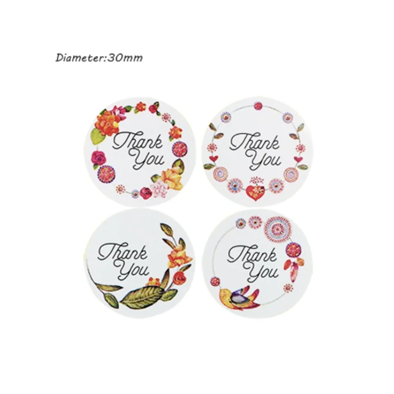120pcs per pack 120 шт/100 шт/90 шт./лот, креативные, несколько стилей, цветочная упаковка, печать, наклейки, этикетки для конвертов, подарки на свадьбу, день рождения - Цвет: 120pcs per pack