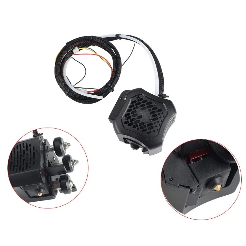 

P82F Original Creality Ender-3 V2 Assembled Full Extruder Hotend Kit Double Cooling Fan with 0.4mm Nozzle Aluminum Heating