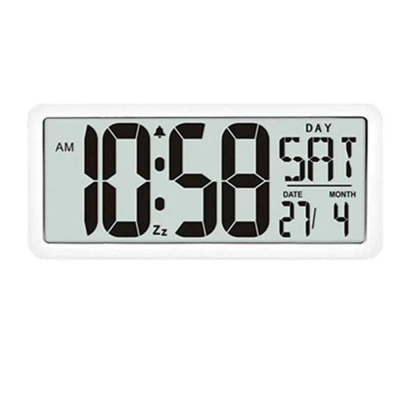 Square Wall Clock Series Digital Jumbo Alarm LCD Display Multi-Functional Upscale Office Decor Desk | Дом и сад