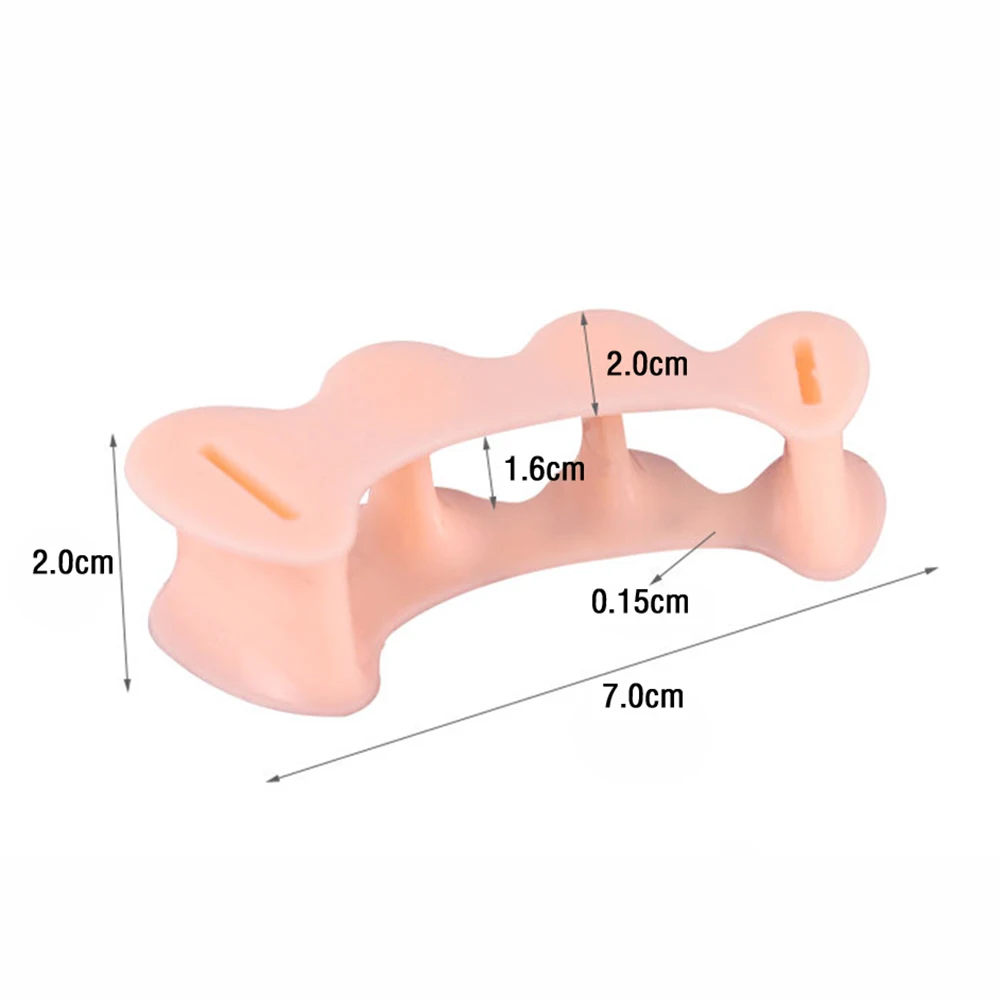 

1Pair Silicone Toe Separator Correction Hallux Valgus Corrector Orthopedic Hammer Separator Straightener Spreader Foot Care Tool