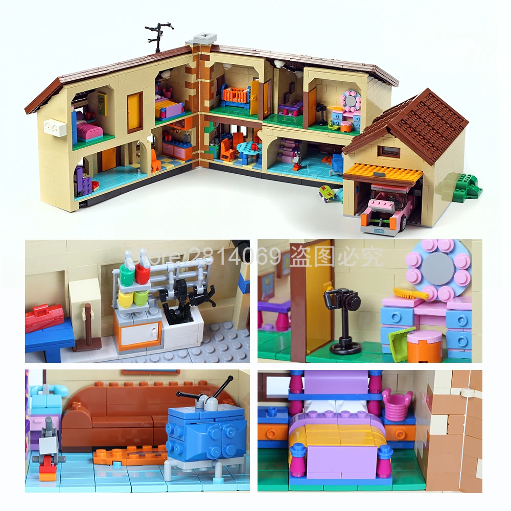 16005 мультфильм фильм KWIK-E-MART дом строительные блоки 2586 шт Кирпичи Игрушки совместимы с 71006 игрушки для детей