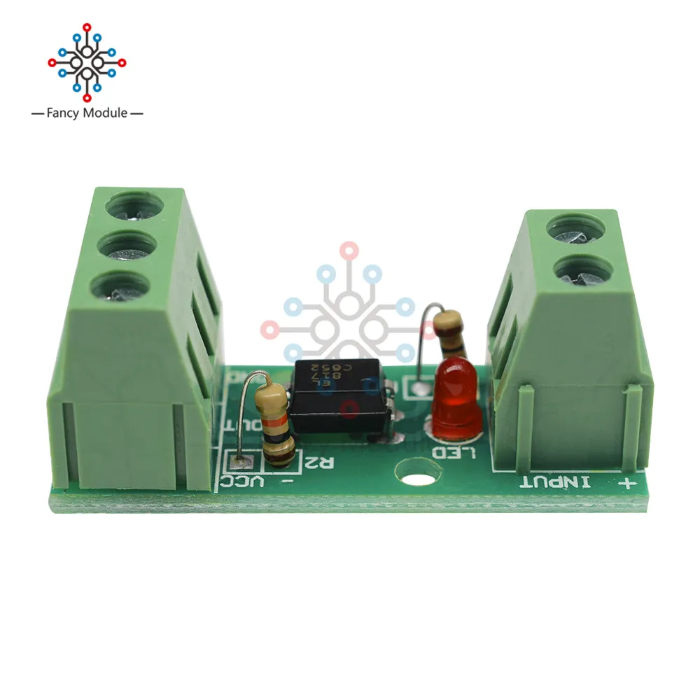 DC 12V 1 канальная оптопара изолированный модуль доска для рейки держатель PLC