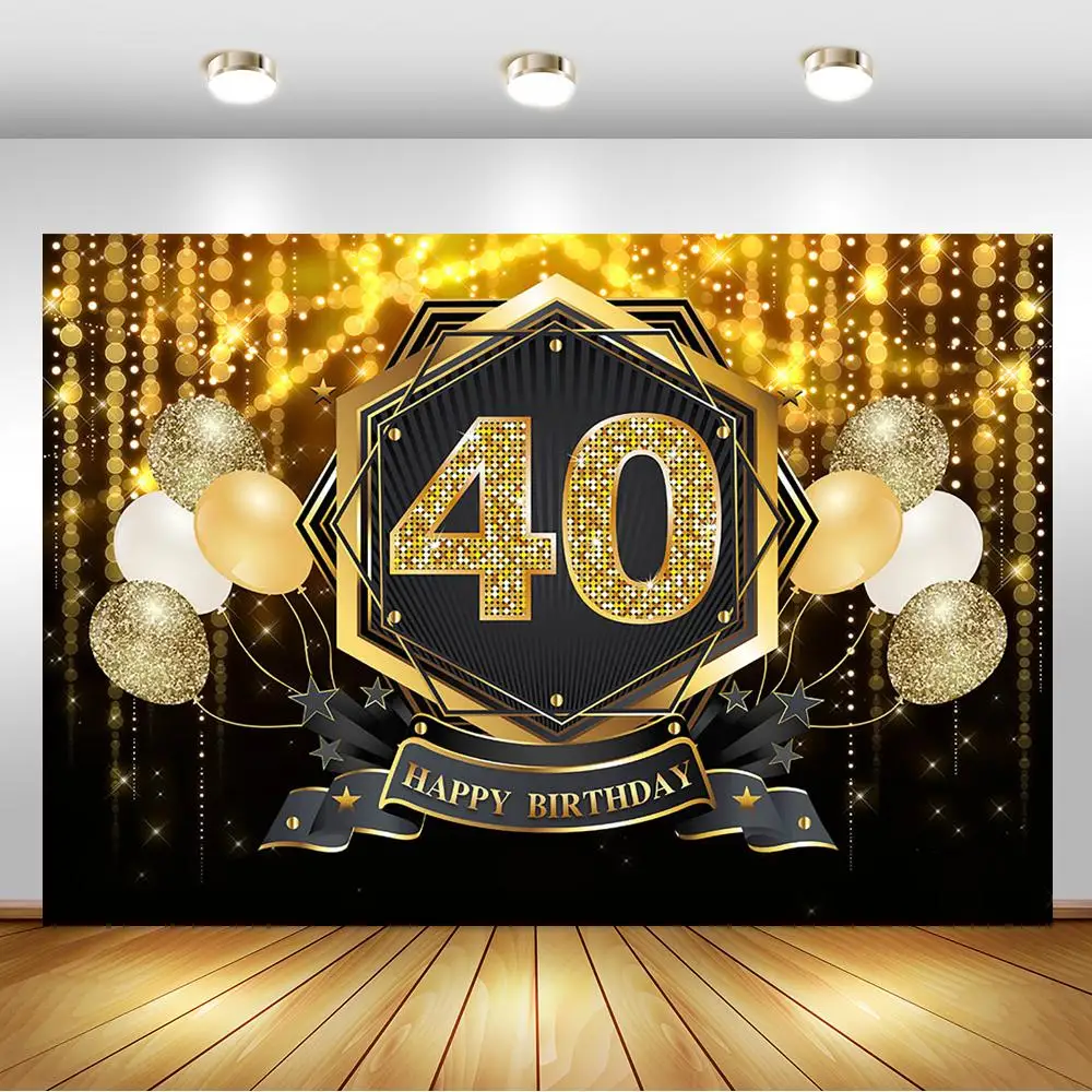 

Фон для фотосъемки с надписью «Happy 40-й день рождения»