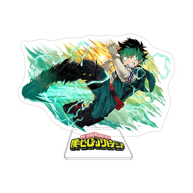 Hot Anime My Hero Academia Cosplay Stand Acrylic Figure Midoriya Izuku Todoroki Shoto Model Desk Decor Fans Collection Prop Gift |