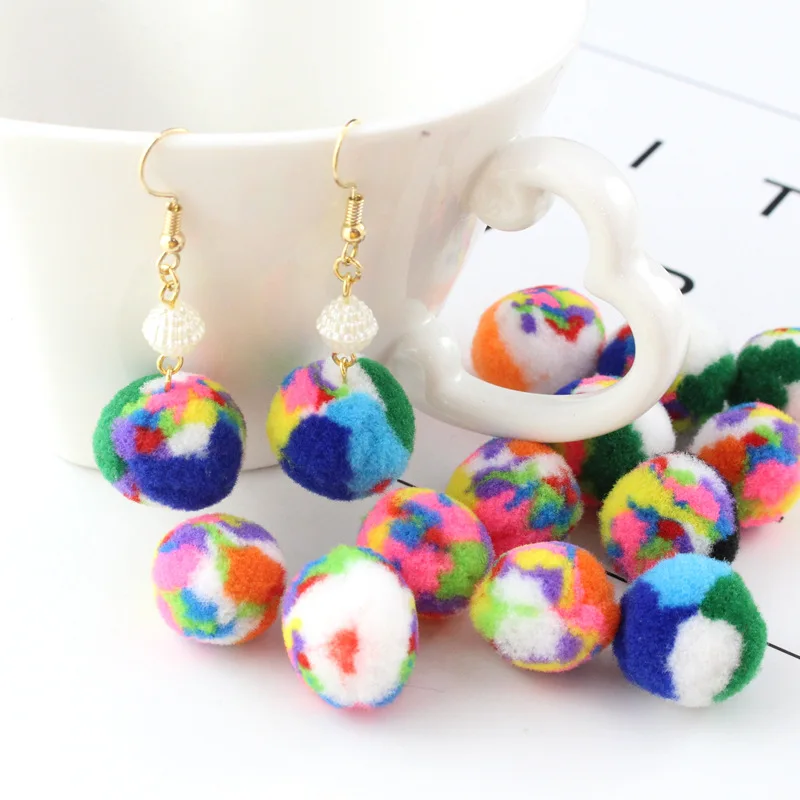 DIY 2 см Pom красочный Помпон Мяч для создания мануалидадов complementos случайный