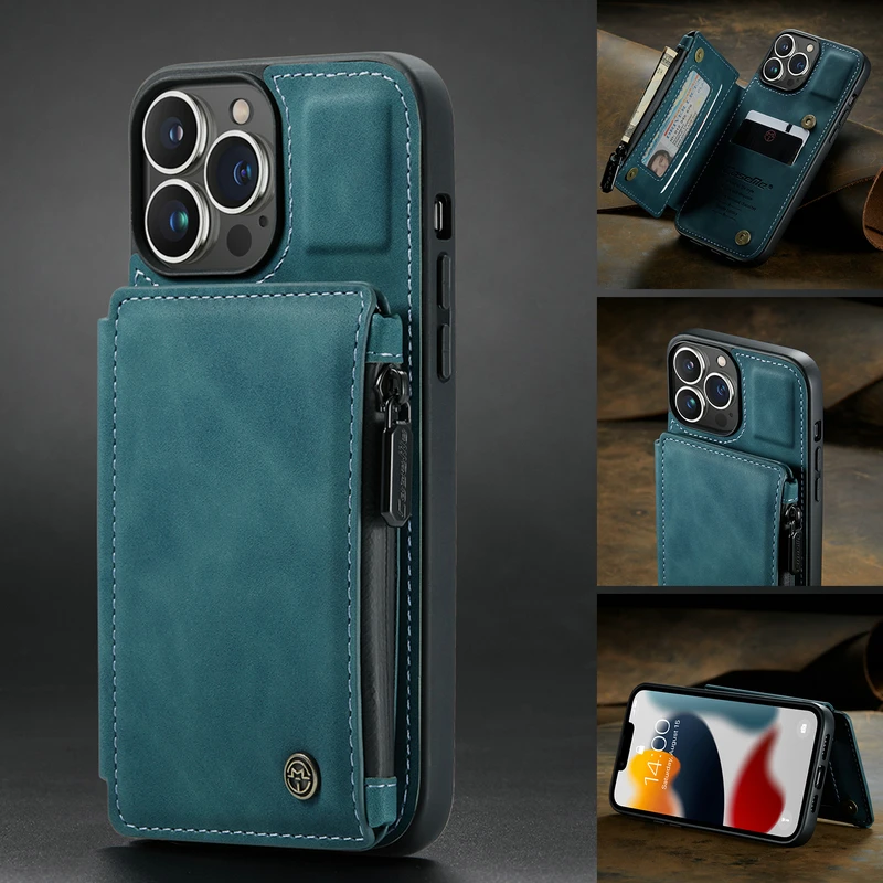 leather phone case for samsung galaxy a52 a51 a71 note 20 10 flip credit card zipper wallet s21 s20 fe s10 plus ultra back cover free global shipping