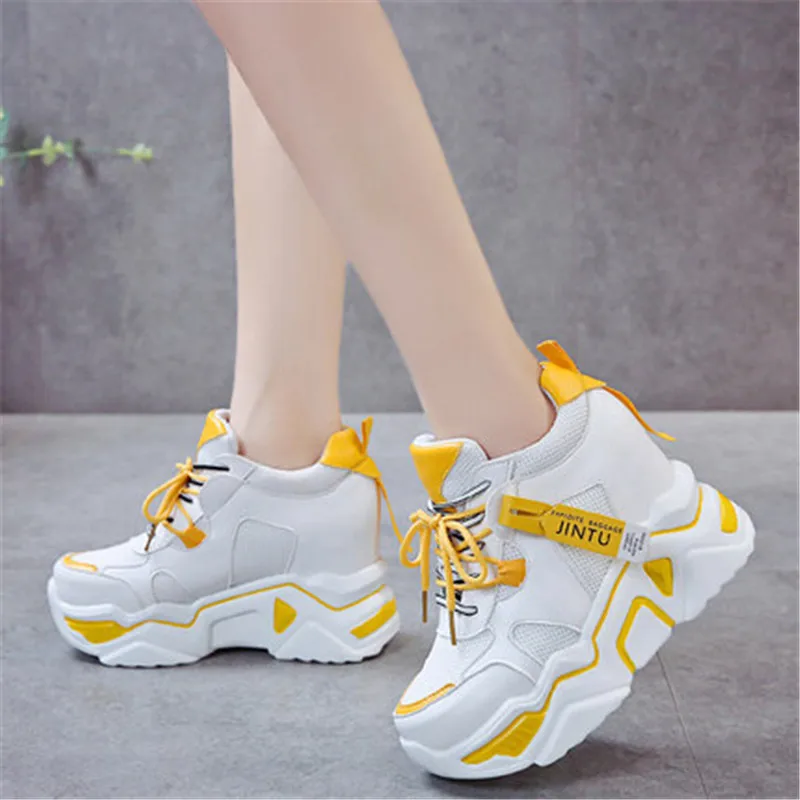 Womens Sneakers Trainers Platform Wedges Chunky Sneakers Black Sneakers Women Casual Shoes Woman Baskets chaussures femme