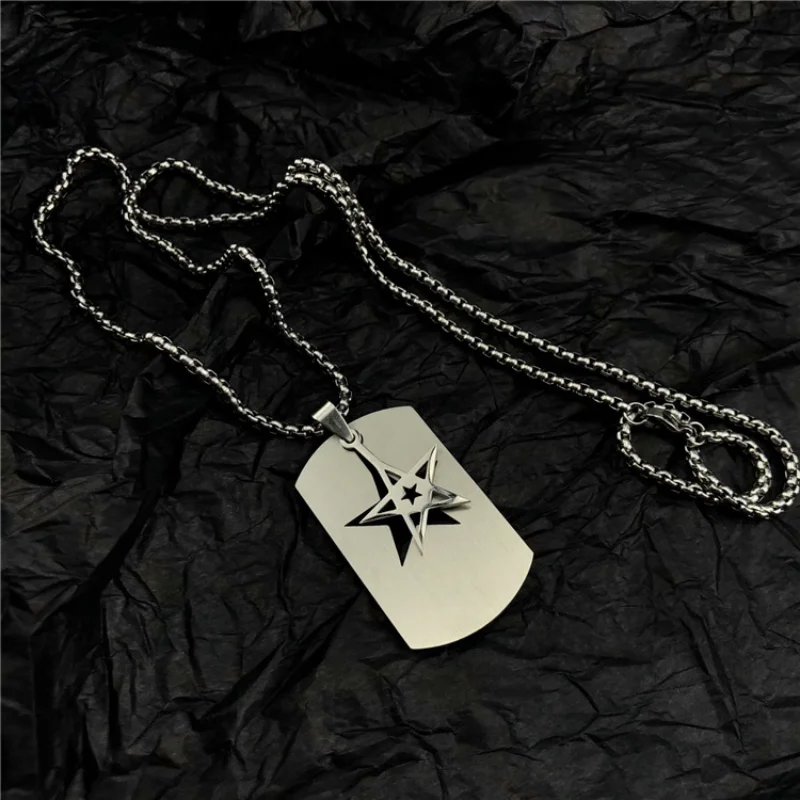 

Harajuku Dark Wind Hiphop Tide Brand Five-star Necklace Trend Jewelry Necklaces for Women