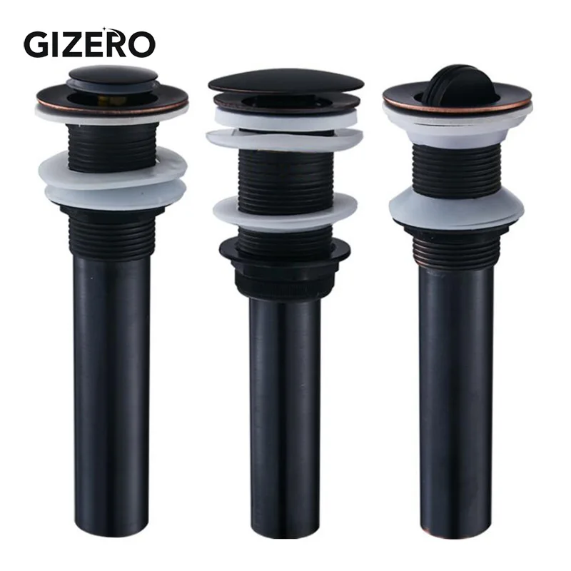 Аксессуары для ванной комнаты сливной фильтр раковины черная отделка щелчок