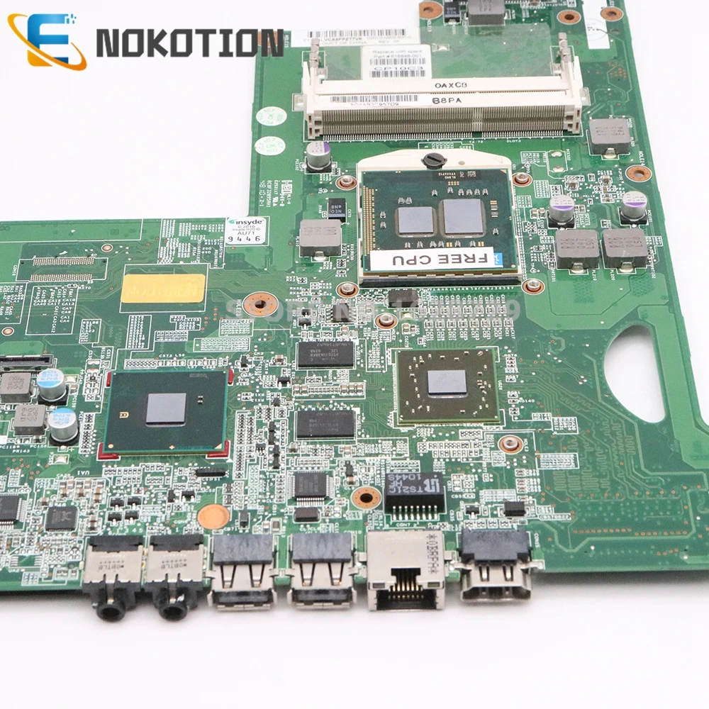 NOKOTION 615848-001 605902-001 608340-001 для Hp Compaq G72 G62 материнская плата для ноутбука 17 дюймов HM55 DDR3 с графическим процессором