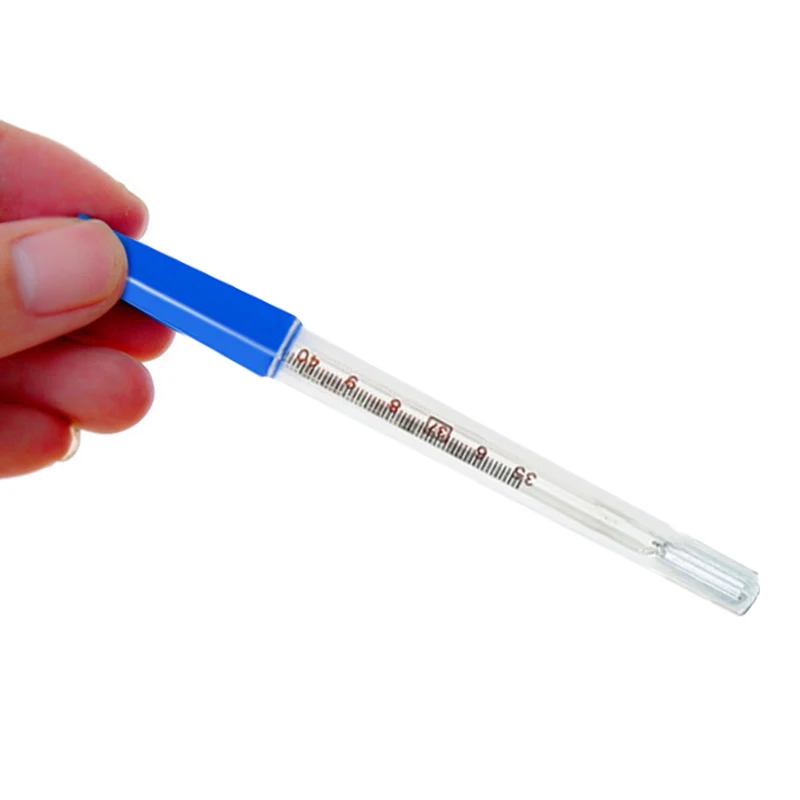 

1PC Glass Thermometer Medical Household Oral Thermometer Armpit Large Screen Home Mercury Thermometer For Human Body