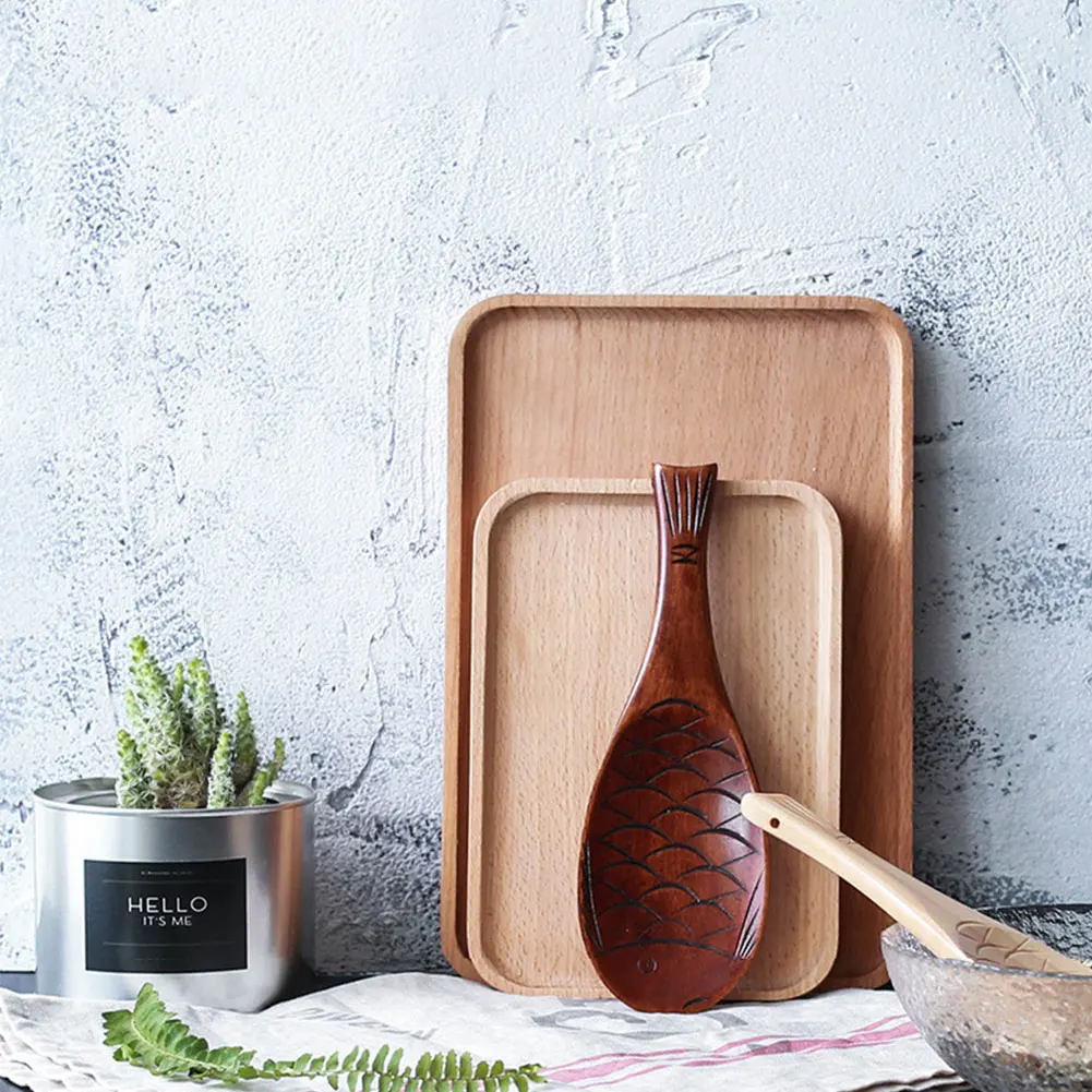 

Wooden Fish-shaped Spoon Creative Wooden Spoon Fish-shaped Shovel Environment-friendly Kitchen Cooking Spoons Home Gadget