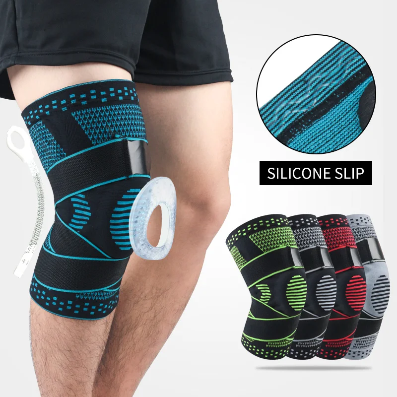 

1 пара бег Пешие Прогулки спортивные бандаж для поддержки колена использовать пружины для снятия нагрузки массаж с o-кольца и использовать п...