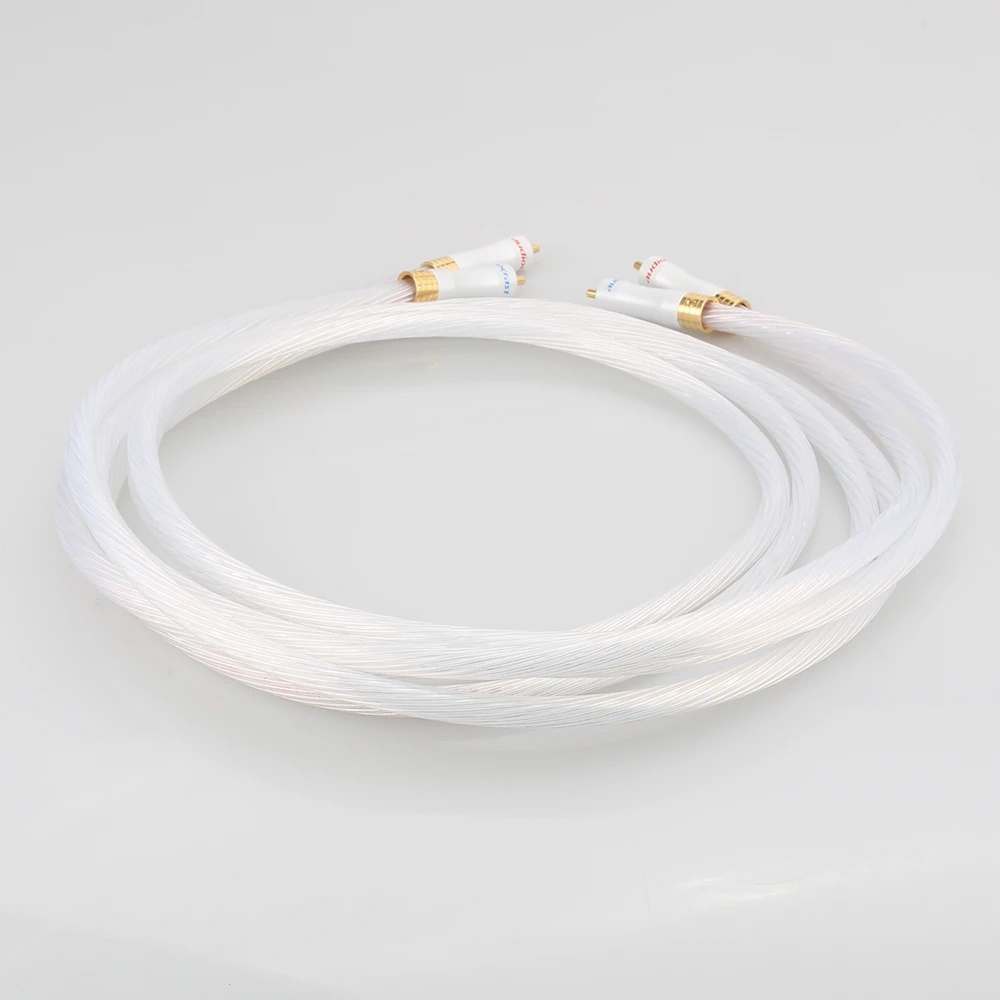 1 пара 5N посеребренный кабель OCC RCA аналоговый аудио