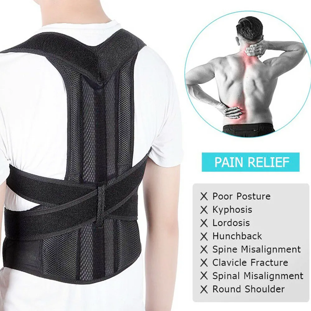 Back Support Posture Correction Shirt Adjustable Posture Corrector Back Support Pain Back Relief Back Support Belt Man Women