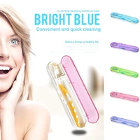 portable antibacteria uv light toothbrush sterilizer box toothbrush clean disinfection sanitizer battery powered oral hygiene
