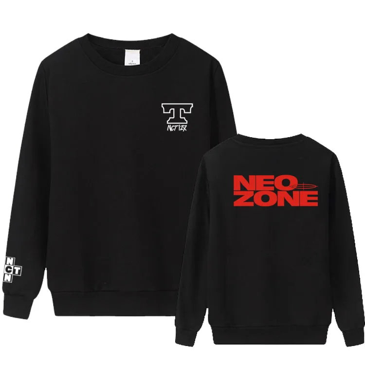 Nct127 nct 127 новый альбом neo zone тот же принт с круглым вырезом тонкие толстовки