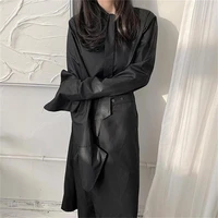 ladies long sleeve shirt spring and autumn new classic dark personality cuff fashion trend casual loose large size shirt