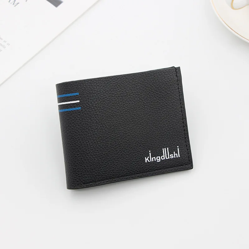 Мужской кошелек роскошный дизайн кожа PU Двойные Короткие Кошельки мужской